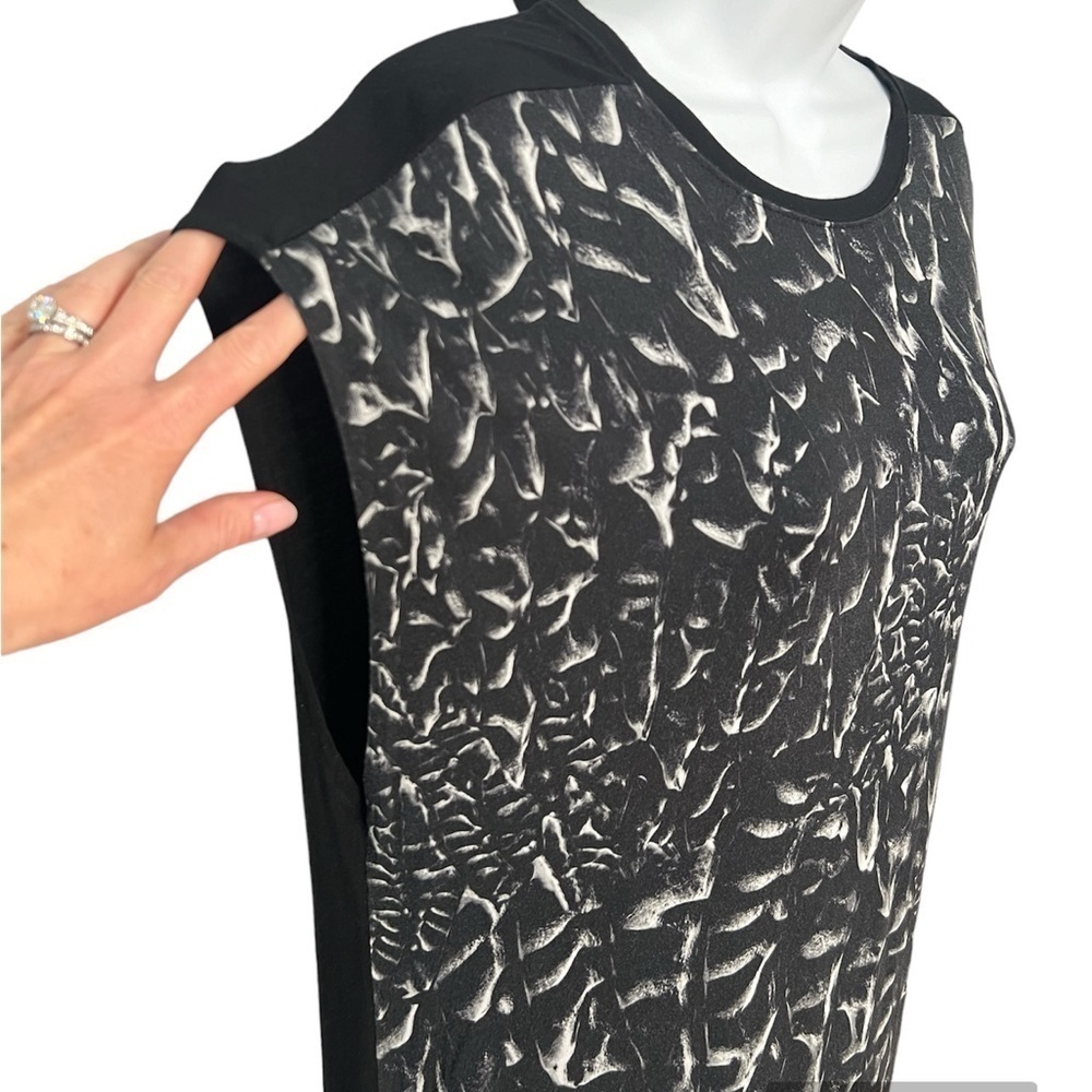 Helmut Lang Strata lightweight short sleeve gray black jersey top size medium - Picture 5 of 12